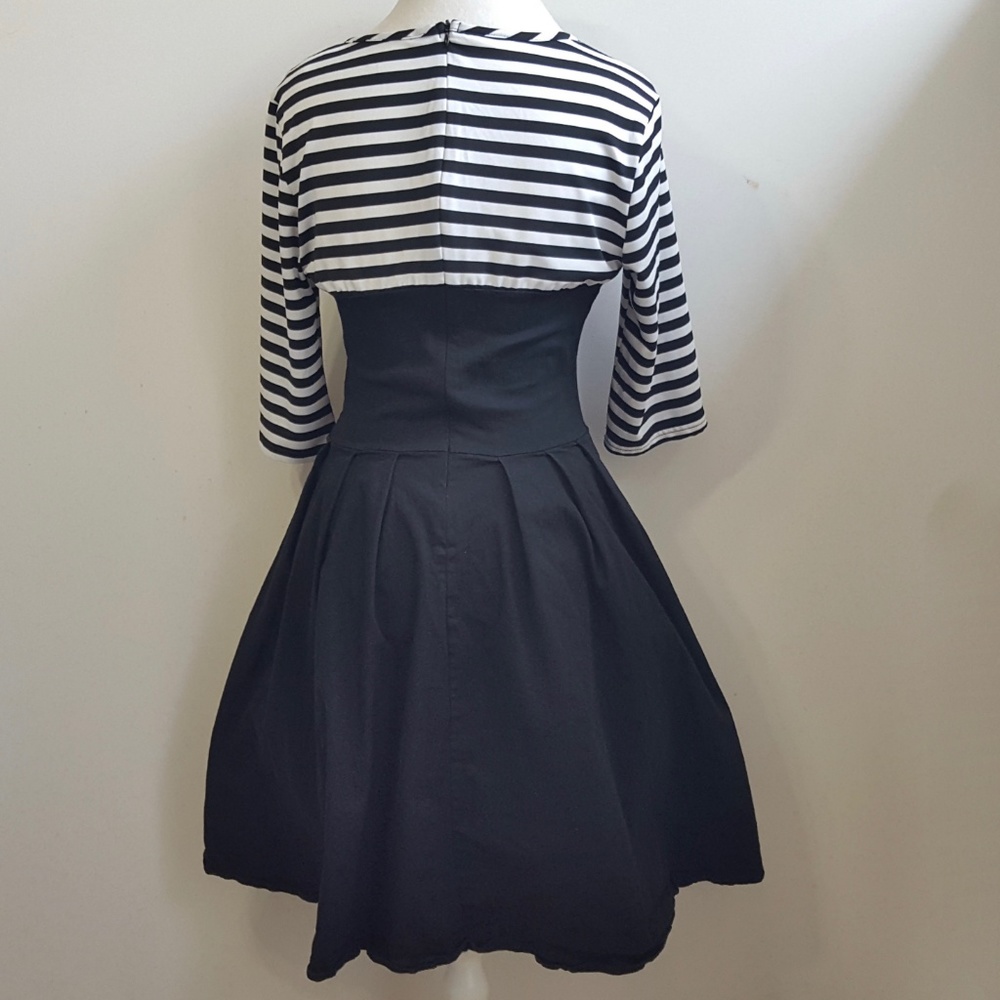 Rockabilly Pinup Swing Dress L Fit & Flare - Picture 5 of 8
